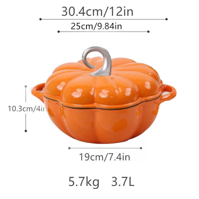 Pumpkin Shaped Enamel Pot