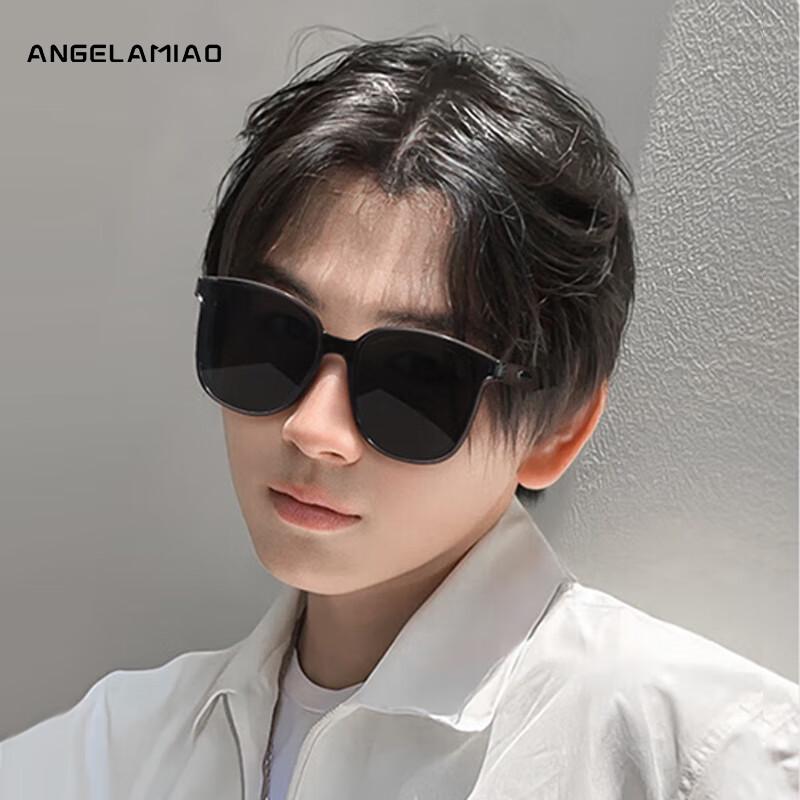 Angelamiao Unisex Square Large Frame Polarized Sunglasses One Size