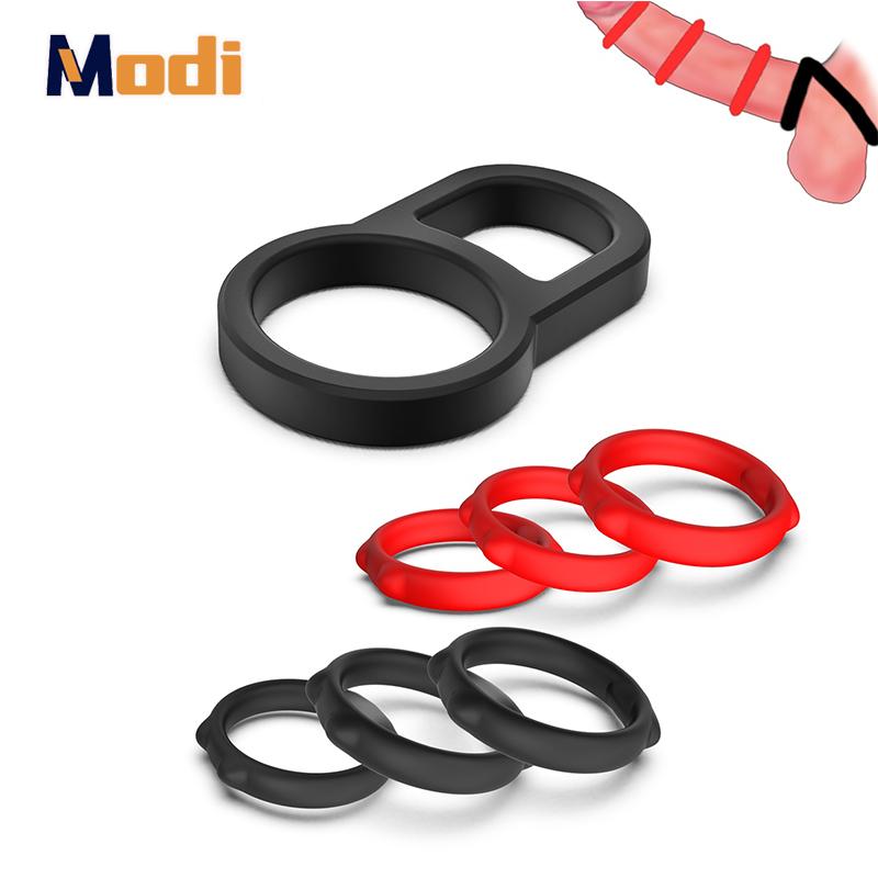 Set de inele pentru penis Masturbatoare pentru bărbați Erecție Ejaculare Întârziere Extindere de mărire a penisului Jucării sexuale pentru cupluri Produse pentru adulți