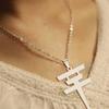 Geometric Necklaces Ornament with Flash Pendant Dainty Clavicle Chain Adornment