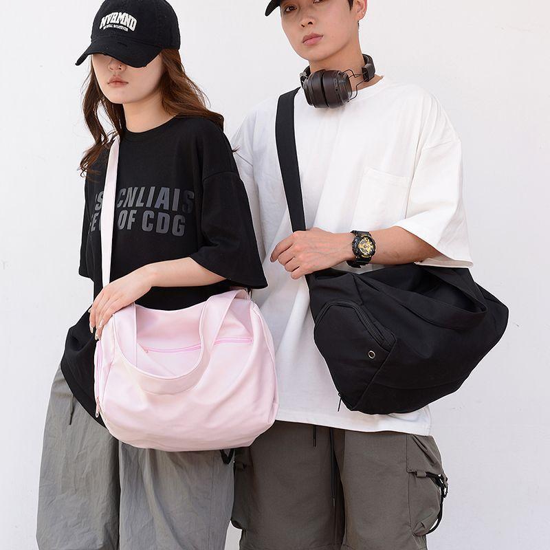 Versatile Casual Solid Color Crossbody Bag Sports Fitness Shoulder Bag Unisex Lightweight Travel Tote Bags Birthday Gifts