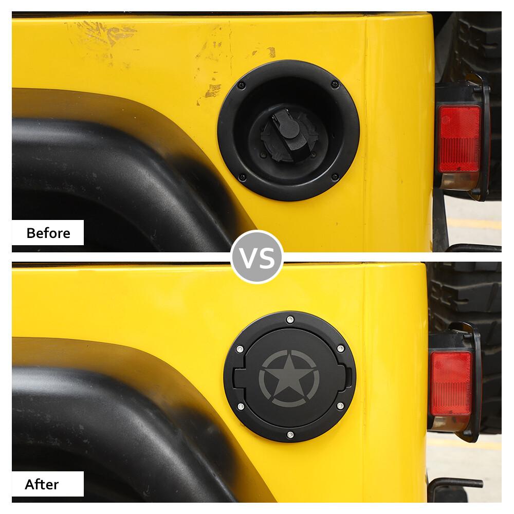 Door Fuel Filler Tank Cover Gas Cap For Jeep Wrangler TJ 1997-2006 Accessories
