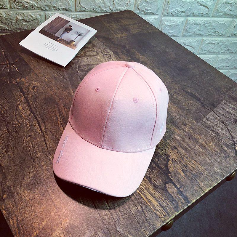 

K-style Embroider Letter Baseball Cap Men and Women Spring and Summer Easiest for Match Casual Peaked Cap Outdoor Sports Sun-Proof Hip Hop Hat A15202 Letter coht Baseball Cap Pink Adjustable