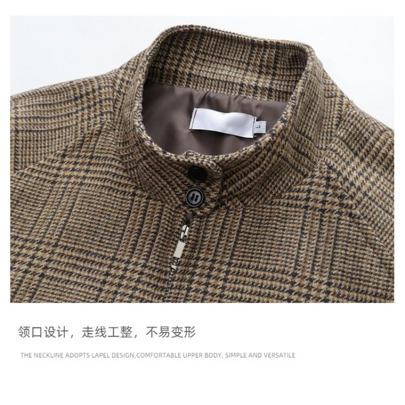 Mens Womens Vintage Herringbone Harrington Jacket Stand Collar Casual Outerwear Fall 2025
