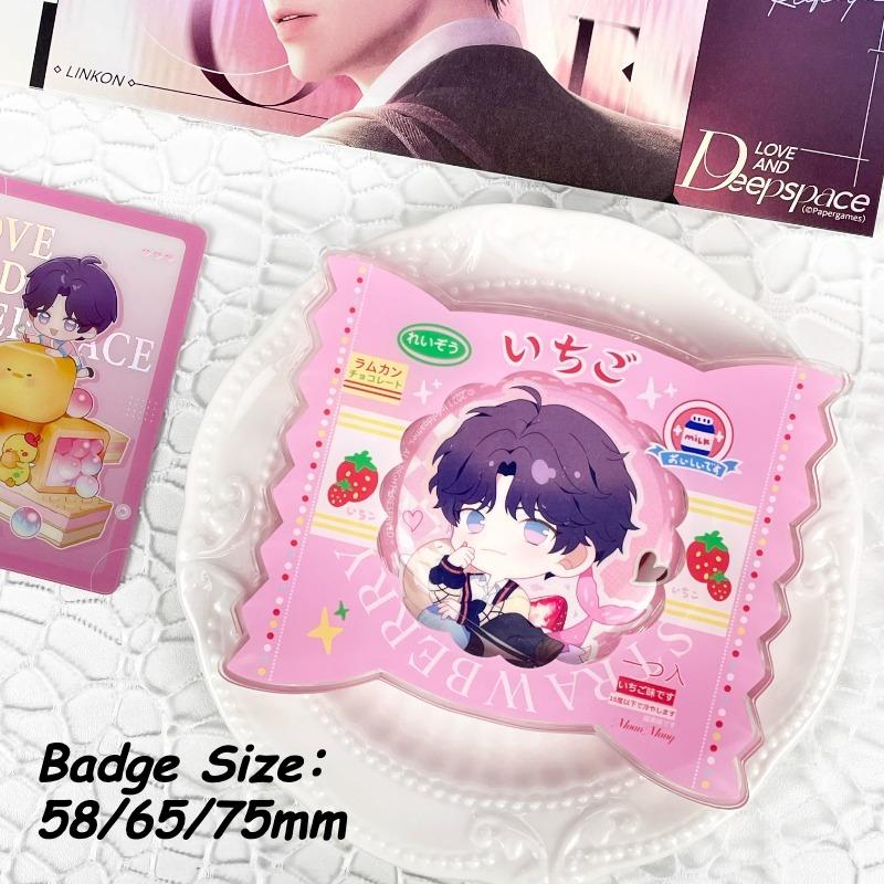 

Магнитные украшения для значков с аниме-персонажами, милый акриловый держатель для значков, настольное украшение, оригинальный дизайн розовый