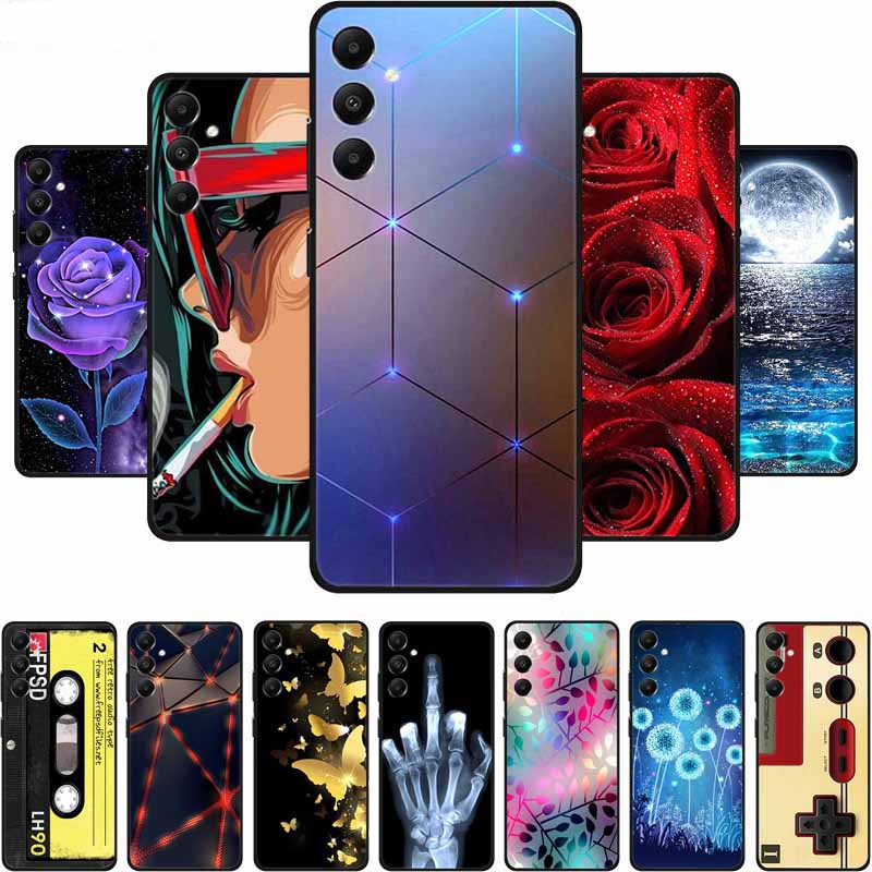 For Samsung S24 Plus Phone Case S24Plus Black Silicone Soft Back Cover Case For Samsung Galaxy S24 Plus Case S 24 Plus Funda Bag