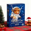 Astronaut Highland Cow Advent Calendar 24 Days Acrylic Ornament Box with Space Themed Surprises Christmas Countdown Decor for Kids