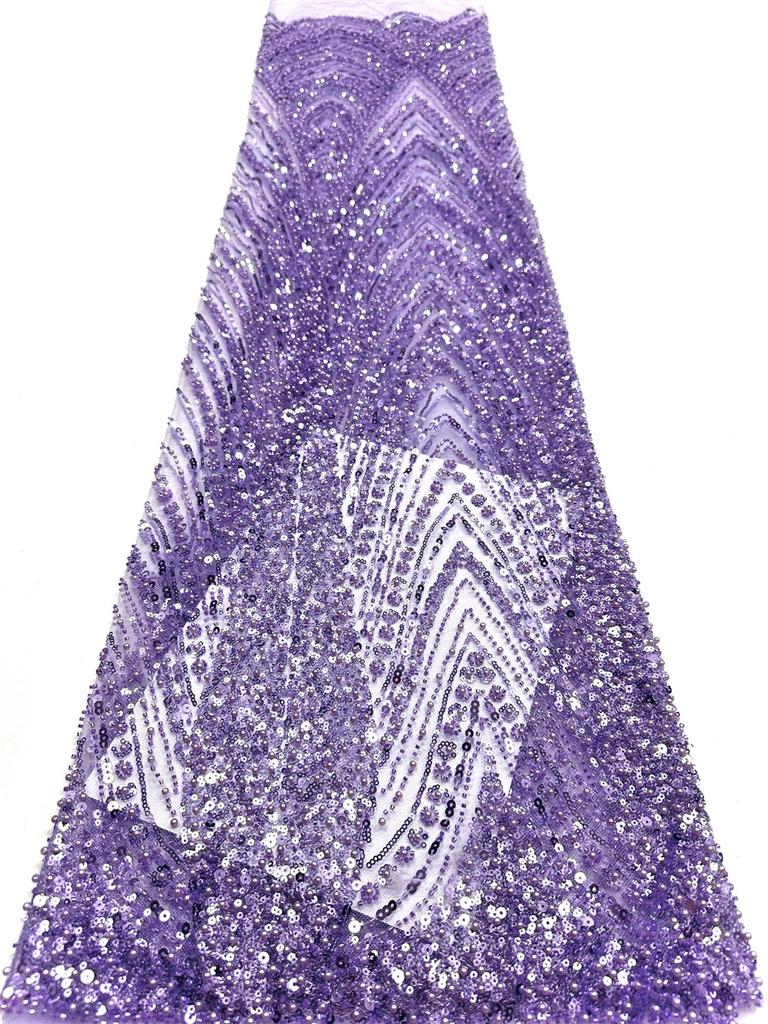 African Beaded Groom Lace Fabric 2026 High Quality Lace French Mesh with Sequins Nigerian Wedding Party Dress Fabric for Brides