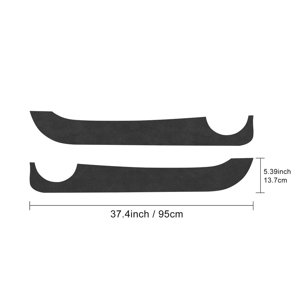 FDAIUN Car Door Trim Protective Stickers for Fiat 500 and Abarth 595 695 Door Kick Door Scratch and Stain Soft Suede Fiat 500 Abarth 595 695 Interior