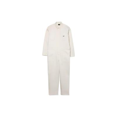 Solid Color Loose Fit Polo Neck Long Sleeve Jumpsuit Women Jumpsuit Beige VN00036389F