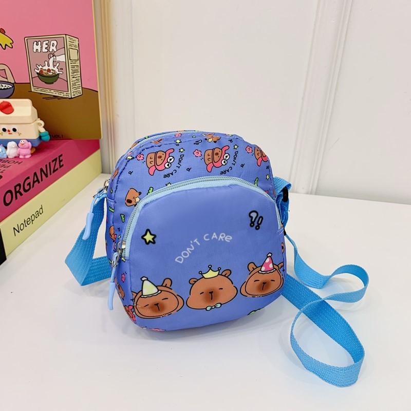 School Bag New Kapibara Children's Cartoon Casual Versatile Diagonal Out Change Bag
