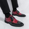 Men Brogues Wedding Dress Dance Shoes Black Brock Carved Leather Shoes Business Formal Shoes Tuxedo Prom Blazers Shoes Large Size