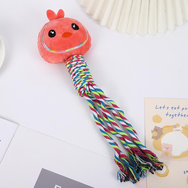 Dog & Cat Chewing Toys: Bite-Resistant Cotton Rope Knots for Interactive Play and Boredom Relief