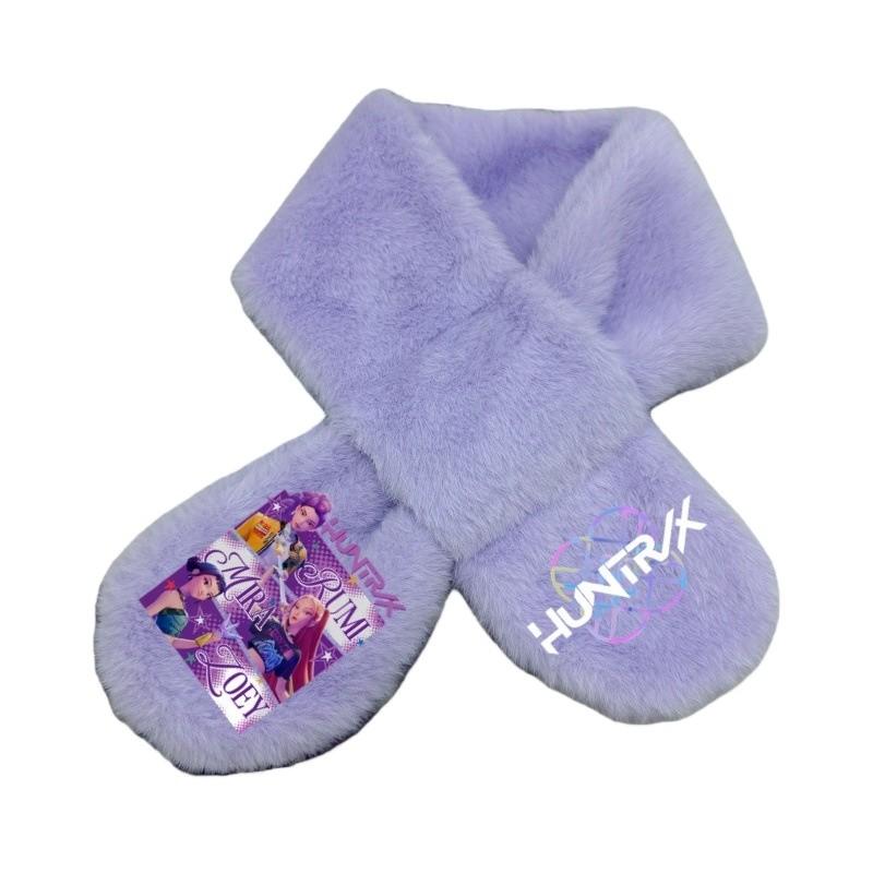 Soft Fashion Rumi Mira Zoey Printing Winter Autumn Warm Scarf Girls Purple Pink Scarves