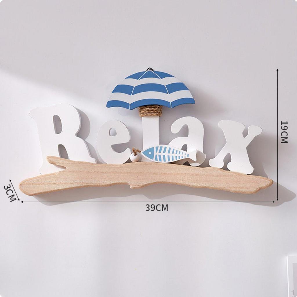 Nautical Welcome Sign Mediterranean Door Hanger Coastal Wall Decor for Restaurant, Cafe, Washroom