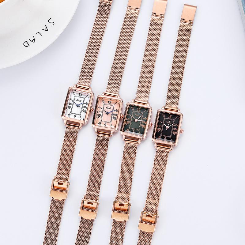 Same personality retro square women's watch fashion casual student waterproof watch