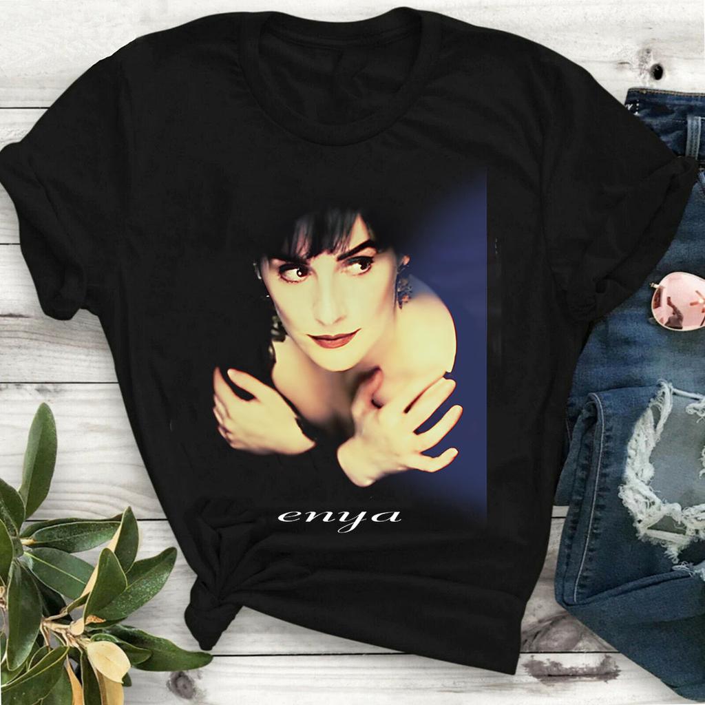 Enya Singer Black T Shirt Size S-5XL Cotton UM197