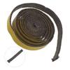 Heat Resistant Flat Stove Rope Gasket 2m Black Fiberglass Sealing Parts For Stove Glass, Oven, Chimney Doors Replacement Parts