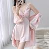 Butterfly Lace Backless Ice Silk Pajamas with Chest Pads – Women's Thin Sexy Camisole for Summer, Spring, and Autumn Nights
