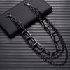 Double-layer Metal Waist Chain Studded Punk Belt Chain Personality Rivet Studded Pants Chain  Steet
