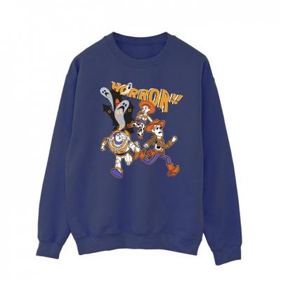 Mens Horror Run Away Halloween Sweatshirt