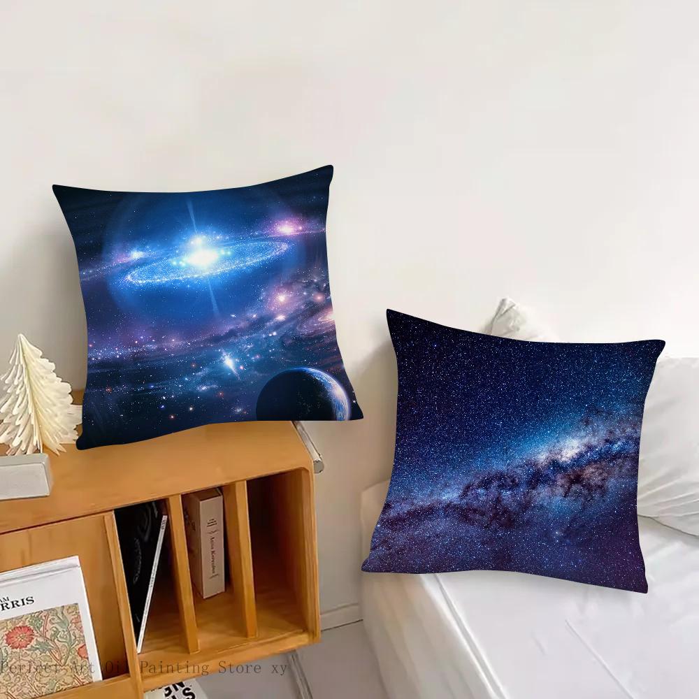3D Planet Wunderschöne Sternenhimmel Kissenbezug Quadratisches Kissen Schlafzimmer Sofa Freizeit Komfort Kissen Auto Wohnzimmer Heimdekoration