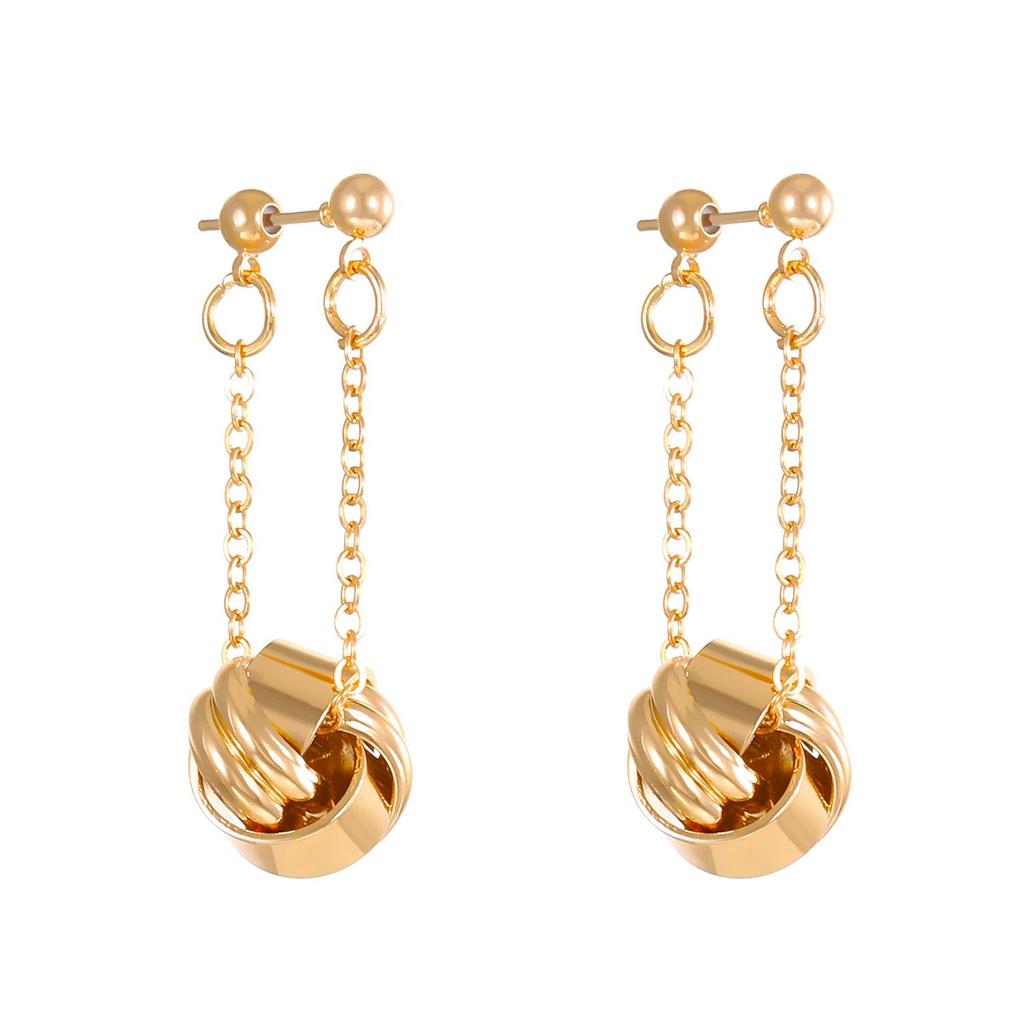 European & American Style Knot Jewelry Set: Women's Creative Necklace, Earrings, & Ring