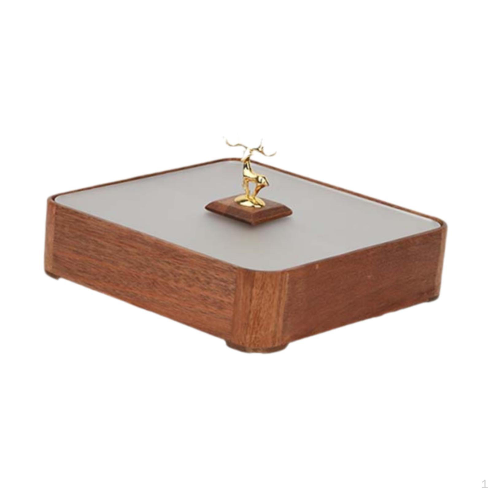 Candy and Nut Serving Dish with Cover, Appetizer Tray for Fruits 4 grids with lid