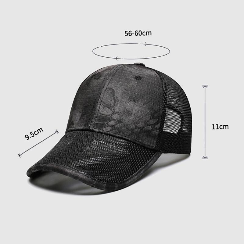 Summer Camouflage Mesh Baseball Cap Men's Breathable Sun Hat Outdoor Tactical Cap Sunscreen Cap
