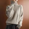 Women's Turtleneck Long Sleeve High Collar Sweaters Solid Color Pullover Tops