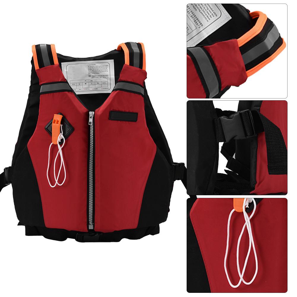 Kayak Natación Adulto Chaqueta de Flotabilidad Chaleco Salvavidas Correa Reflectante con Silbato (naranja)