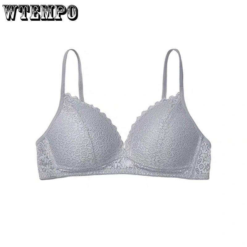 Women's Bra Hollow Out Lightweight Without Steel Ring Gathering Lace Sexy Girl Underwear Comfortable Thin Bra