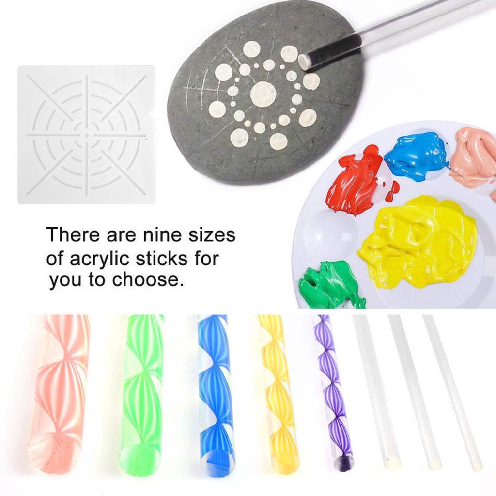 19-teiliges Mandala-Punktierwerkzeug mit wasserdichter Aufbewahrungstasche zum Bemalen von Steinen