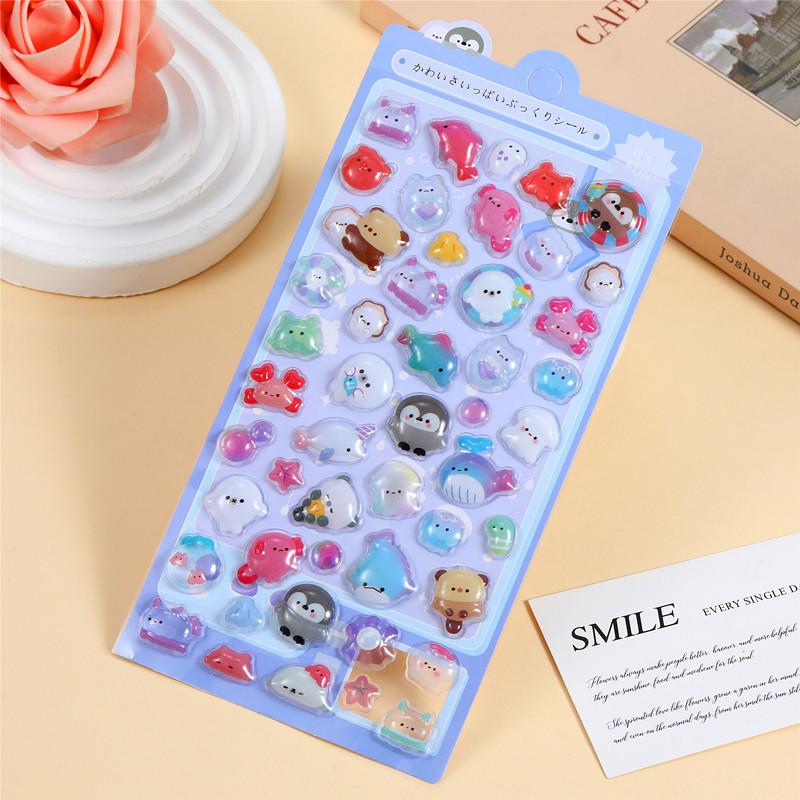 3D Cute Japanese Anime Floating Stickers, Fun & Hollow Embossed Decals for Kids
