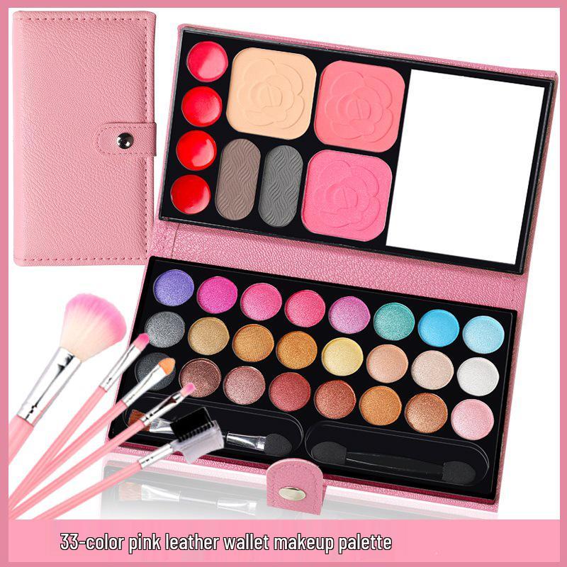 "Kit de Machiaj pentru Începători": Paletă Fard de Ochi, Blush & Pudră pentru Studenți și Spectacol de Scenă de Ziua Copilului"