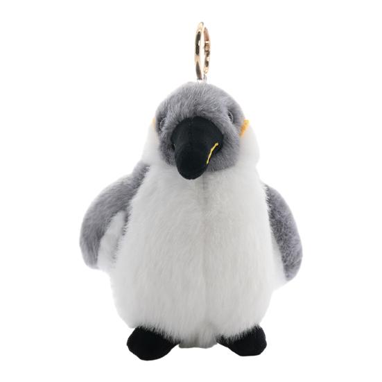 Realistic Penguin Plush Keychain with Metal Ring Soft Stuffed Animal Doll Cute Bag Accessory Stress Relief Gift for Kids Zoo Lovers