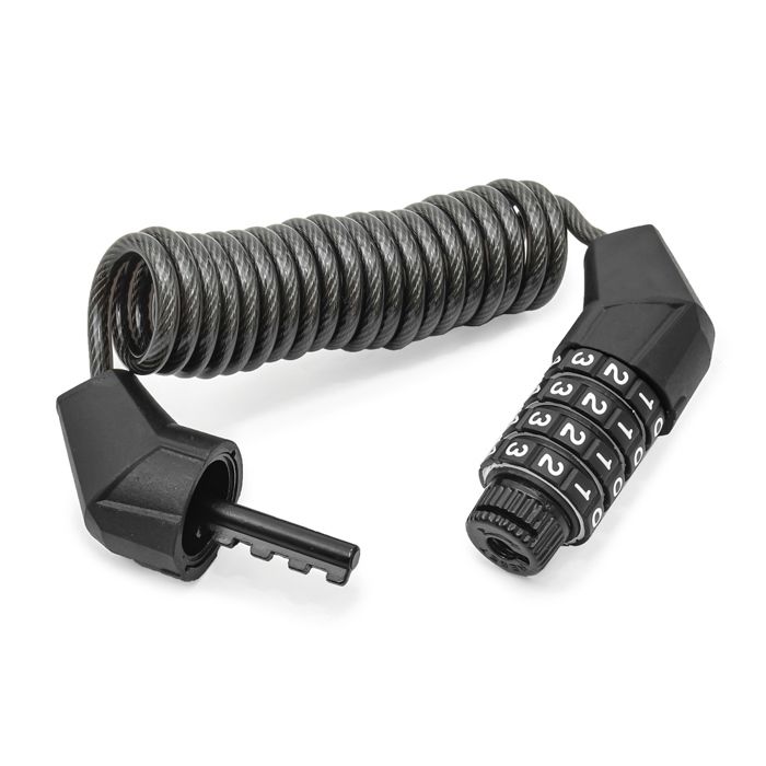Antivol casque moto / cadenas à code HS1 Tourtecs noir