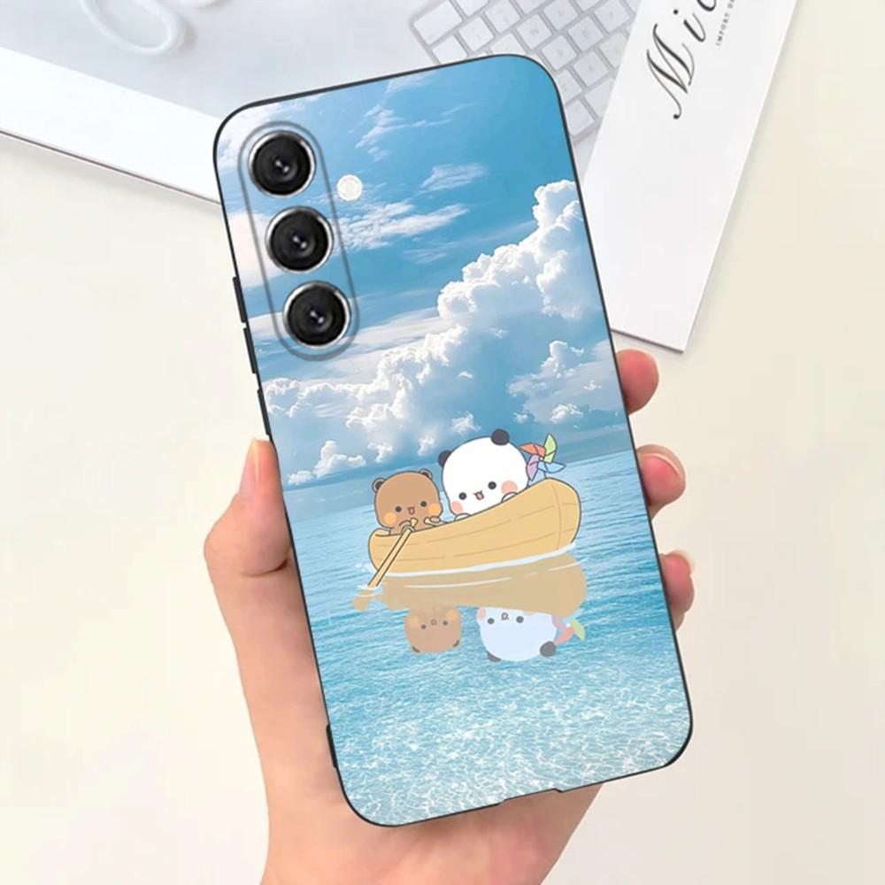 Cute BuBu D-DuDu Phone Case For Samsung S25,S24,S21,S22,S23,S30,Ultra,S20,Plus,Fe,Lite,Note,10,9,5G Black Cover