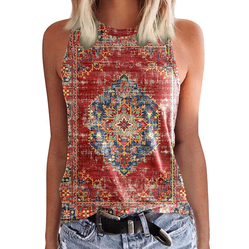 Summer Little Daisy Patchwork 3D Print Tank Top Women Streetwear Y2k Tops Oversized Vest Off Shoulder Sleeveless Woman Camisole