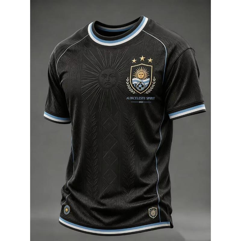2026 Edition Argentine Fan Football Training T-Shirt - 3D Digital Printing - Comfortable and Breathable - Family Clothing