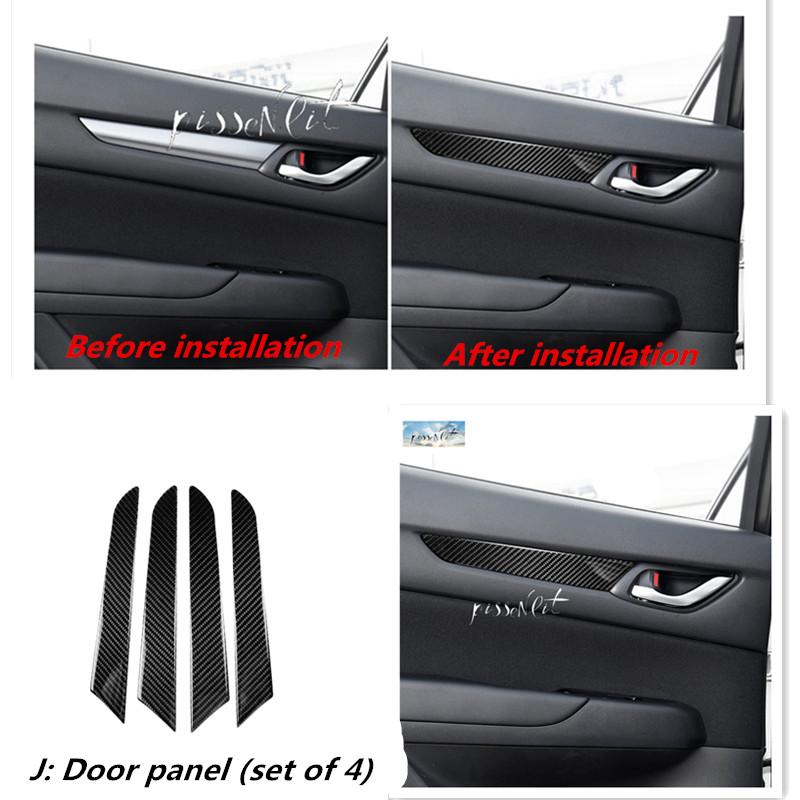 Für Mazda CX-5 2017, 100 % echte Kohlefaser, 4 Stück, Auto-Innentürgriffschalen-Schutzabdeckung, Zierleisten, Auto-Styling-Zubehör