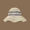 Summer Hats For Women Striped Hollow Sun Hat Foldable Sunshade Fisherman Cap Bucket Hat Seaside Travel Sunhat Beach Accessories