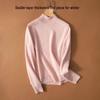 Mengyi Women's Thickened Half-High Neck Cashmere Pullover Sweater - Warm Autumn/Winter Base Layer