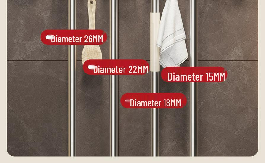Saugbecher-Mopp- und Besenhalter - Bohrerfreie Wandmontage für die Badezimmeraufbewahrung