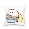 Home Peach Cat Cushion Cover Pillowcase Sofa Car Pillowcase Christmas Decoration Bedroom Living Room Pillowcase