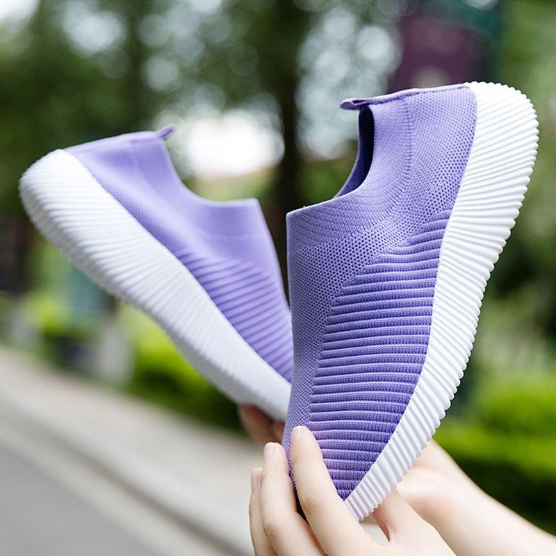 Scarpe in Tessuto Traspiranti Fly Weaving Modelli Coppia Scarpe a Rete Estive Versione Coreana delle Scarpe Basse Singole Casual