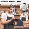 chef apron bib tool apron for man woman cross back straps with 4 pockets for kitchen cooking gardening baking working