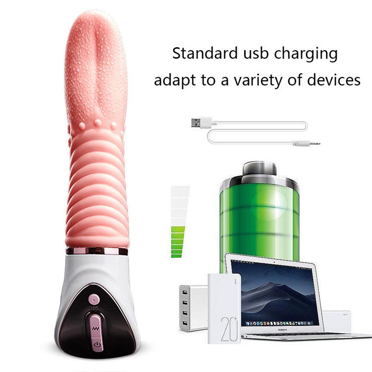 Women's Wild Tongue Flicking and Licking Vibrator Silicone Large Tongue Masturbation Massager, Adult Toy Sex Products