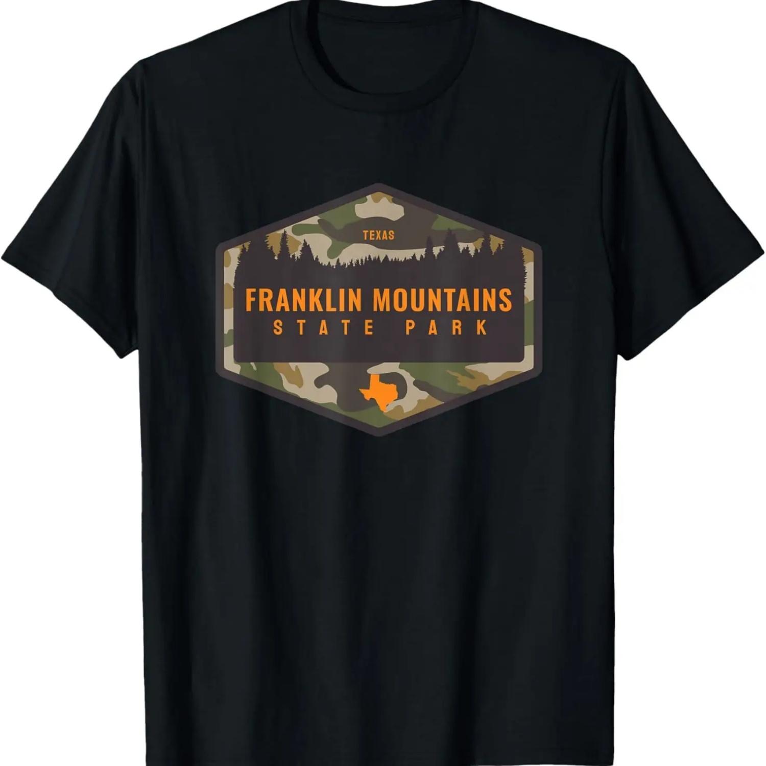 Franklin Mountains State Park Texas TX Camouflage Souvenir T-Shirt S чёрный