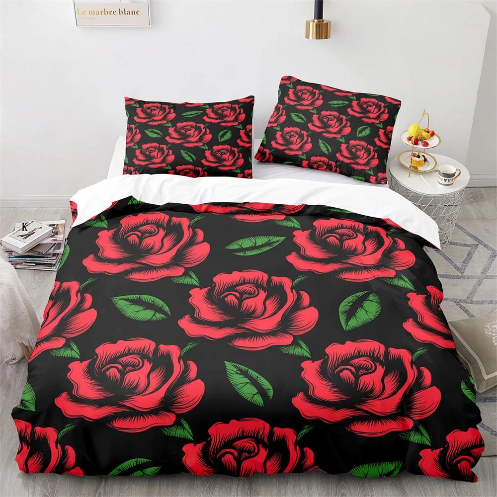 Valentine'S Day King Queen Duvet Cover Angel Cupid Bedding Set For Teens Adults Romantic Couple 2/3 Pcs Polyester Quilt Cover
